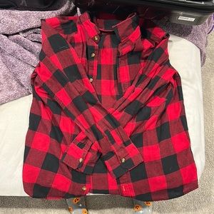 Plaid long flannel